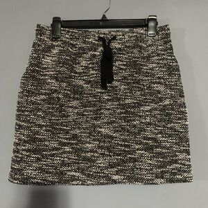 LOFT Black and White Mini Skirt